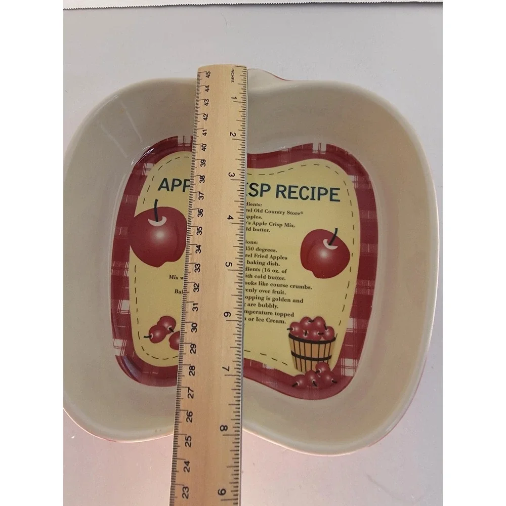 Cracker Barrel Sweet As Pie Apple Crisp Recipe Ceramic Cobbler Baker w Box